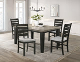 Bardstown Black/Light Gray Extendable Dining Set from Crown Mark - Luna Furniture