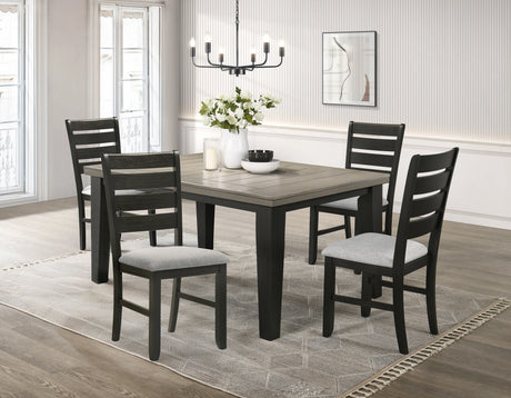 Bardstown Black/Light Gray Extendable Dining Set from Crown Mark - Luna Furniture
