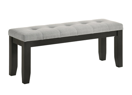 Bardstown Black/Light Gray Dining Bench from Crown Mark - Luna Furniture
