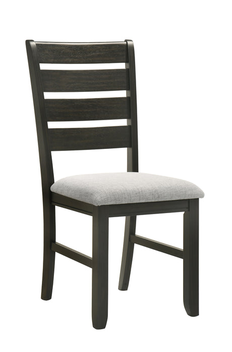 Bardstown Black/Light Gray Dining Side Chair, Set of 2 from Crown Mark - Luna Furniture
