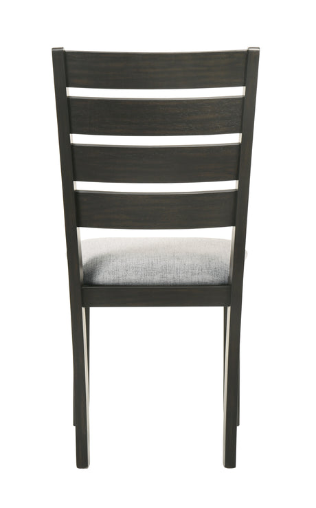 Bardstown Black/Light Gray Dining Side Chair, Set of 2 from Crown Mark - Luna Furniture