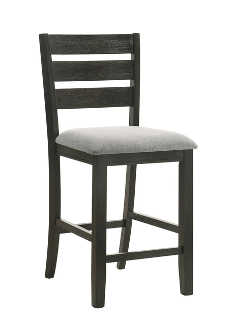 Bardstown Charcoal/Wheat Counter Height Chair, Set of 2 from Crown Mark - Luna Furniture