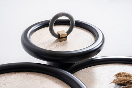 Bari Black Travertine 3-Piece Coffee Table Set from Nova Furniture - Luna Furniture