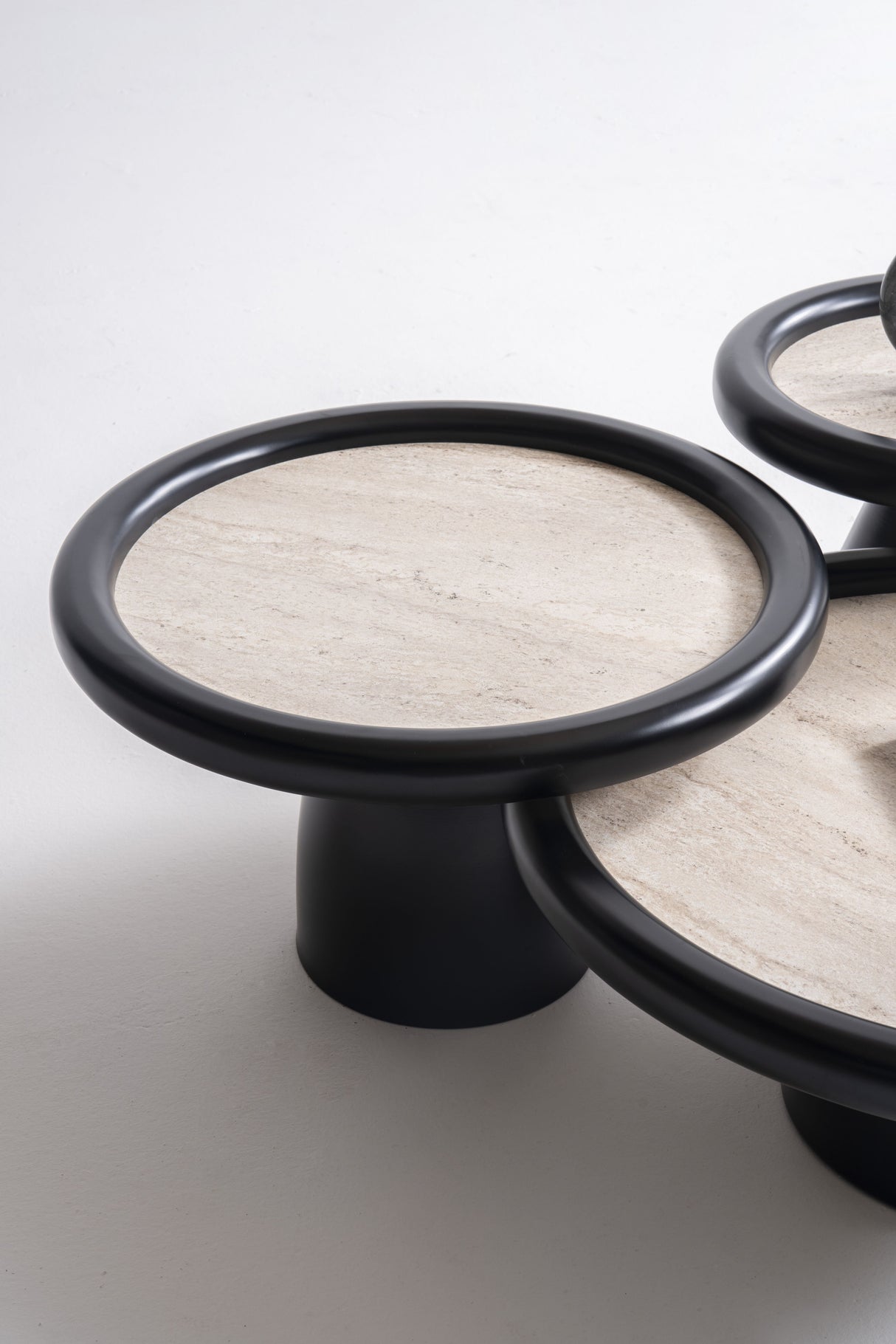 Bari Black Travertine 3-Piece Coffee Table Set from Nova Furniture - Luna Furniture