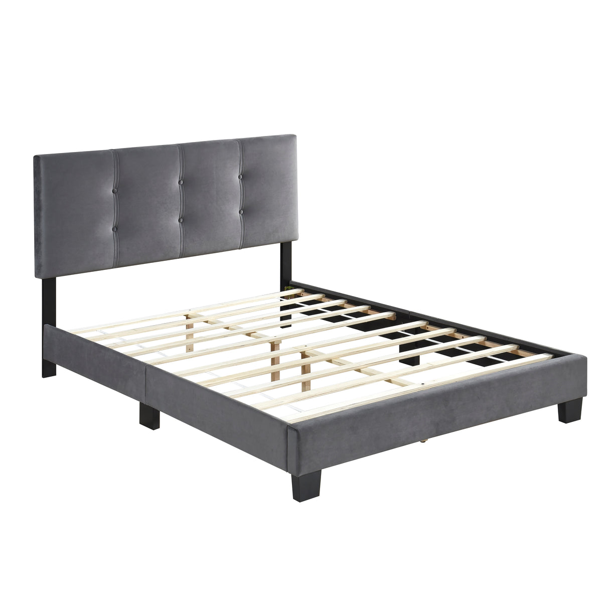 Bari Dark Gray Full Platform Bed from Homelegance - Luna Furniture
