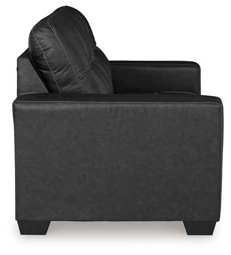 Barlin Mills Loveseat and Oversized Ottoman from Ashley - Luna Furniture