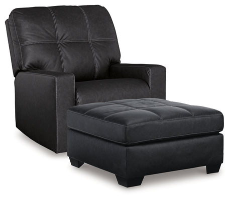 Barlin Mills Recliner and Oversized Accent Ottoman from Ashley - Luna Furniture