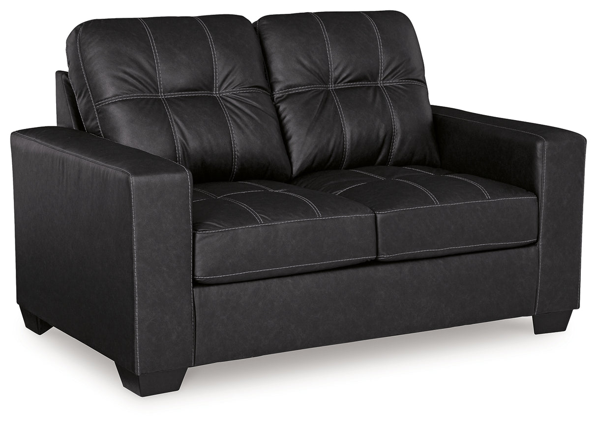 Barlin Mills Sofa, Loveseat and Recliner in Carbon from Ashley - Luna Furniture