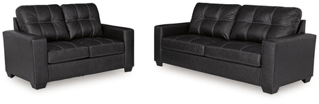 Barlin Mills Sofa and Loveseat in Carbon from Ashley - Luna Furniture