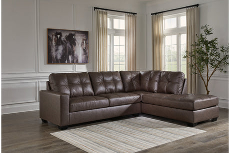 Barlin Mills Umber 2-Piece RAF Chaise Sectional from Ashley - Luna Furniture