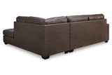 Barlin Mills Umber 2-Piece RAF Chaise Sectional from Ashley - Luna Furniture