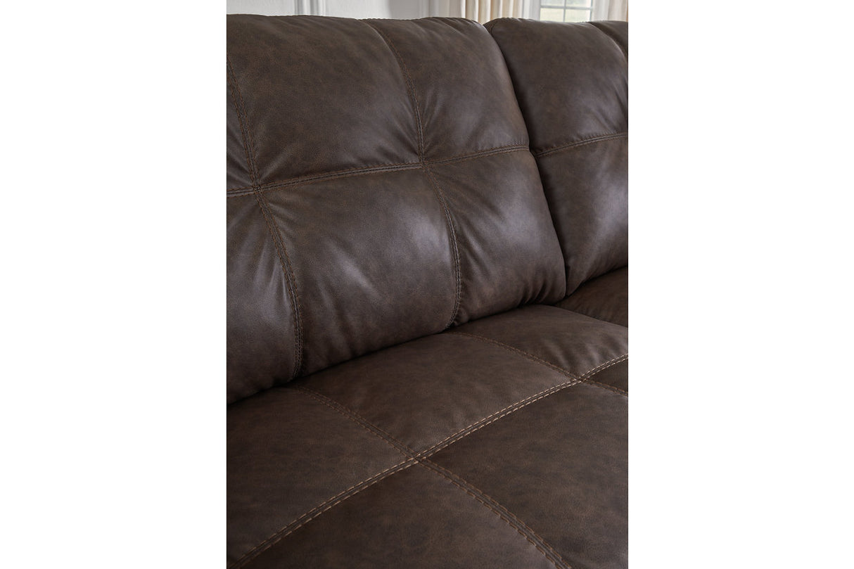 Barlin Mills Umber 2-Piece RAF Chaise Sectional from Ashley - Luna Furniture