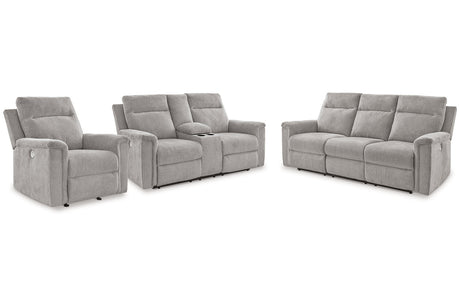 Barnsana Ash Power Reclining Sofa, Loveseat and Recliner from Ashley - Luna Furniture
