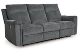 Barnsana Gravel Power Reclining Sofa, Loveseat and Recliner from Ashley - Luna Furniture