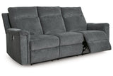 Barnsana Gravel Power Reclining Sofa, Loveseat and Recliner from Ashley - Luna Furniture