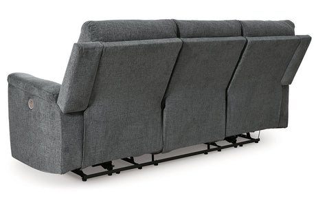 Barnsana Gravel Power Reclining Sofa, Loveseat and Recliner from Ashley - Luna Furniture