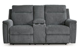 Barnsana Gravel Power Reclining Sofa, Loveseat and Recliner from Ashley - Luna Furniture