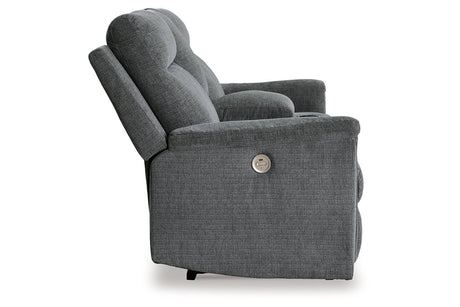 Barnsana Gravel Power Reclining Sofa, Loveseat and Recliner from Ashley - Luna Furniture