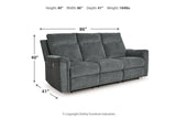 Barnsana Gravel Power Reclining Sofa, Loveseat and Recliner from Ashley - Luna Furniture
