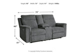 Barnsana Gravel Power Reclining Sofa, Loveseat and Recliner from Ashley - Luna Furniture