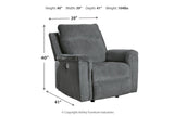 Barnsana Gravel Power Reclining Sofa, Loveseat and Recliner from Ashley - Luna Furniture