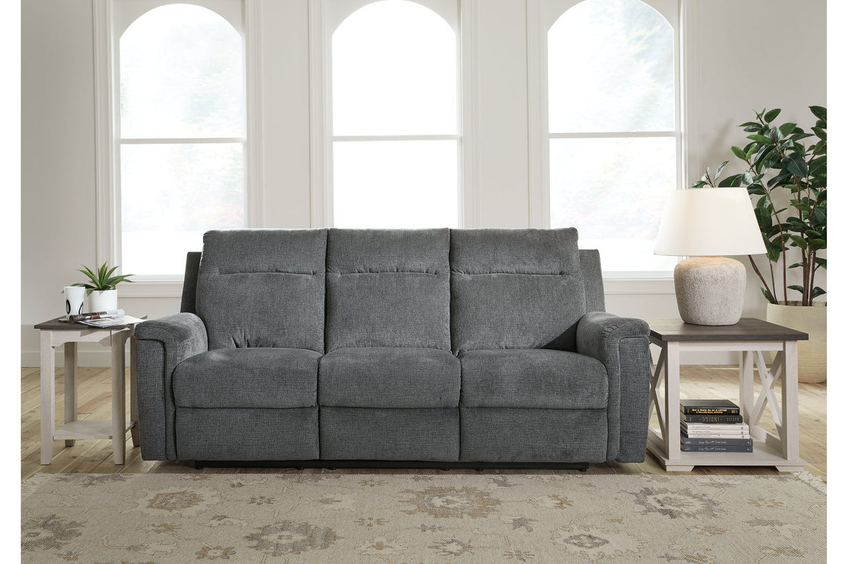 Barnsana Gravel Power Reclining Sofa, Loveseat and Recliner from Ashley - Luna Furniture