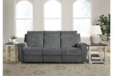 Barnsana Gravel Power Reclining Sofa, Loveseat and Recliner from Ashley - Luna Furniture