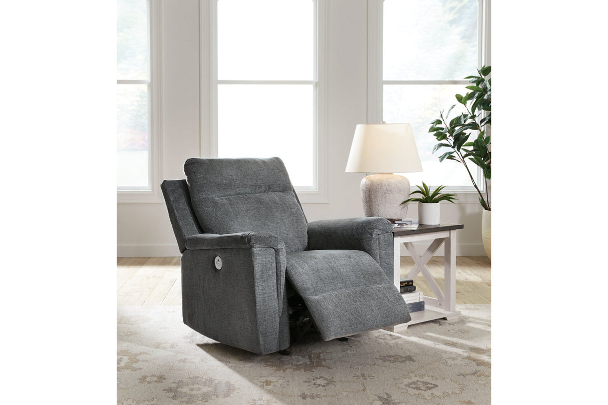 Barnsana Gravel Power Reclining Sofa, Loveseat and Recliner from Ashley - Luna Furniture