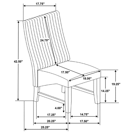 Barrand Chocolate Dining Side Chair, Set of 2 from Coaster - Luna Furniture