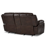 Bastrop Brown Reclining Loveseat from Homelegance - Luna Furniture