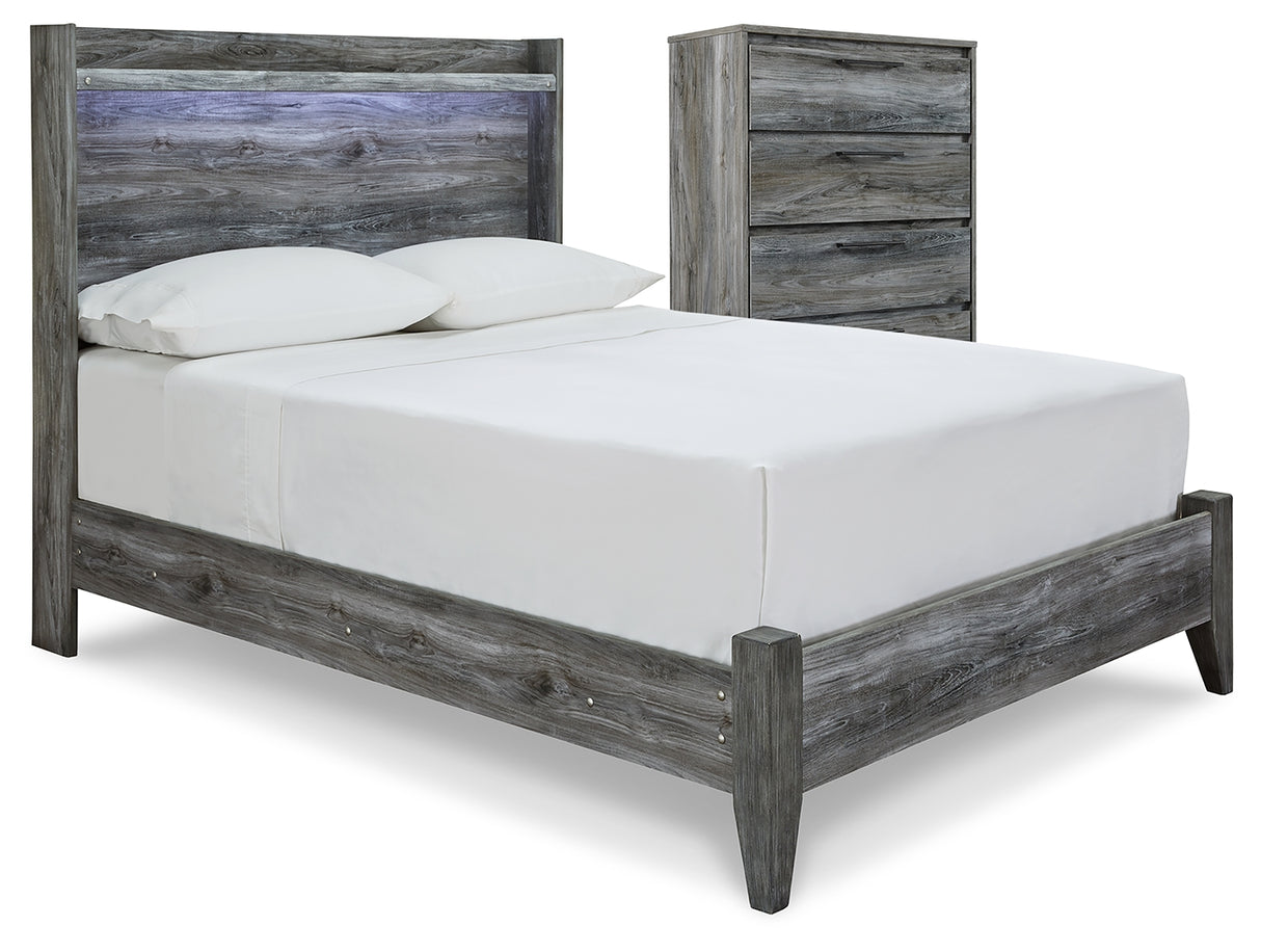 Baystorm Gray Full Panel Bed and Chest from Ashley Furniture - Luna Furniture