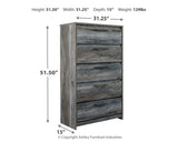 Baystorm Gray Full Panel Bed and Chest from Ashley Furniture - Luna Furniture