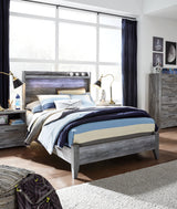Baystorm Gray Full Panel Bed and Chest from Ashley Furniture - Luna Furniture