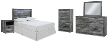 Baystorm Gray Full Panel Headboard Bed. Dresser, Mirror, Chest and Nightstand from Ashley - Luna Furniture