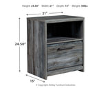 Baystorm Gray Full Panel Headboard Bed. Dresser, Mirror, Chest and Nightstand from Ashley - Luna Furniture