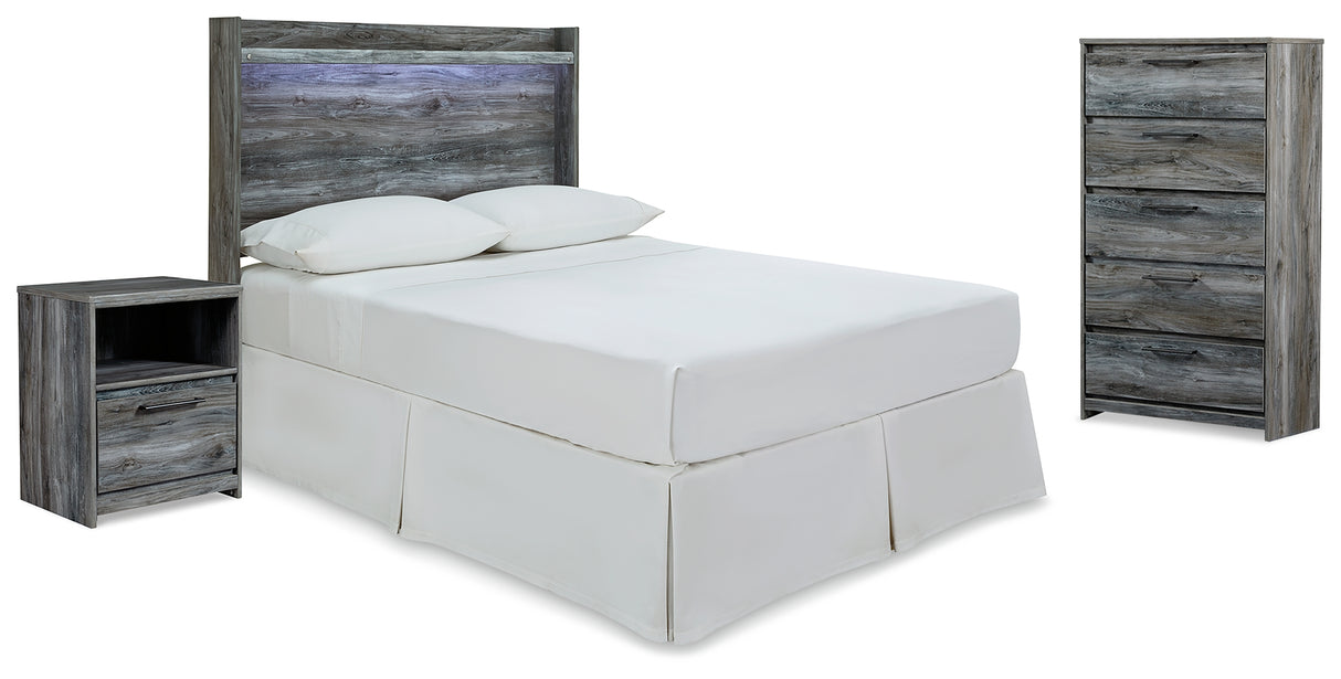 Baystorm Gray Full Panel Headboard, Chest and Nightstand from Ashley Furniture - Luna Furniture