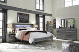 Baystorm Gray King Panel Bed, Dresser, Mirror, Chest and 2 Nightstands from Ashley Furniture - Luna Furniture