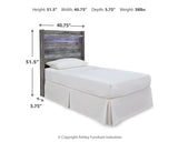 Baystorm Gray Twin Panel Headboard Bed, Dresser, Mirror and Nightstand from Ashley Furniture - Luna Furniture