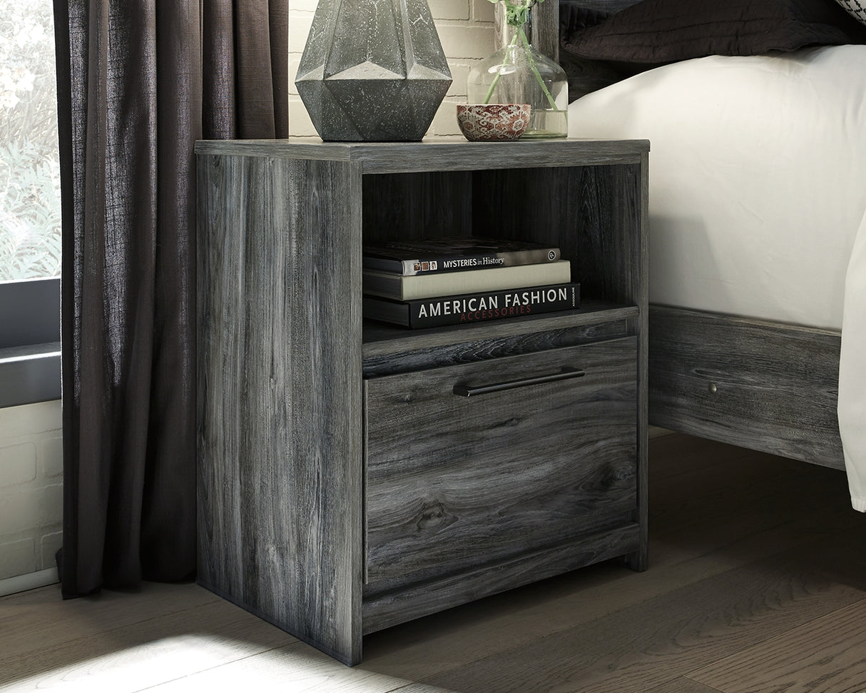 Baystorm Gray Twin Panel Headboard Bed, Dresser, Mirror and Nightstand from Ashley Furniture - Luna Furniture
