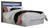 Baystorm Queen Panel Headboard Bed with Dresser in Gray from Ashley Furniture - Luna Furniture