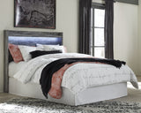 Baystorm Queen Panel Headboard Bed with Dresser in Gray from Ashley Furniture - Luna Furniture