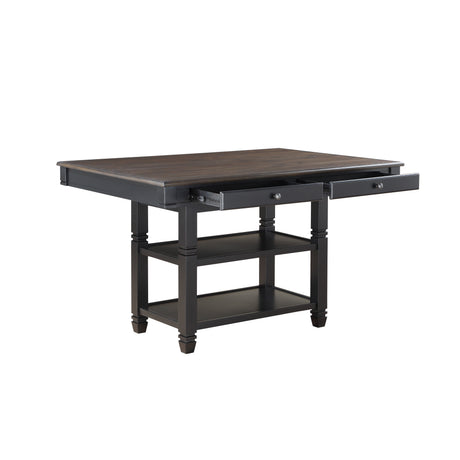 Baywater Black/Brown/Beige 7-Piece Counter Height Set from Homelegance - Luna Furniture