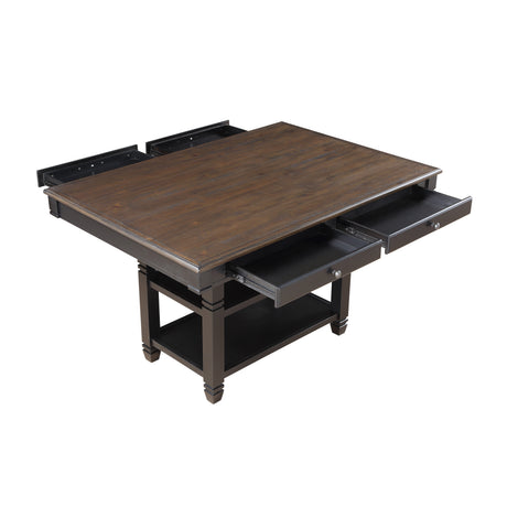 Baywater Black/Brown/Beige 7-Piece Counter Height Set from Homelegance - Luna Furniture