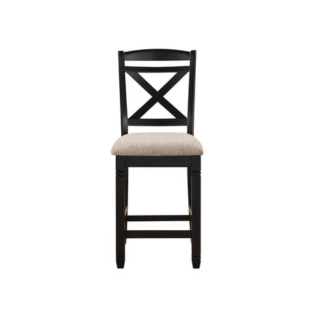 Baywater Black/Brown/Beige 7-Piece Counter Height Set from Homelegance - Luna Furniture