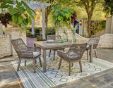 Beach Front Outdoor Dining Table and 4 Chairs in Beige from Ashley - Luna Furniture