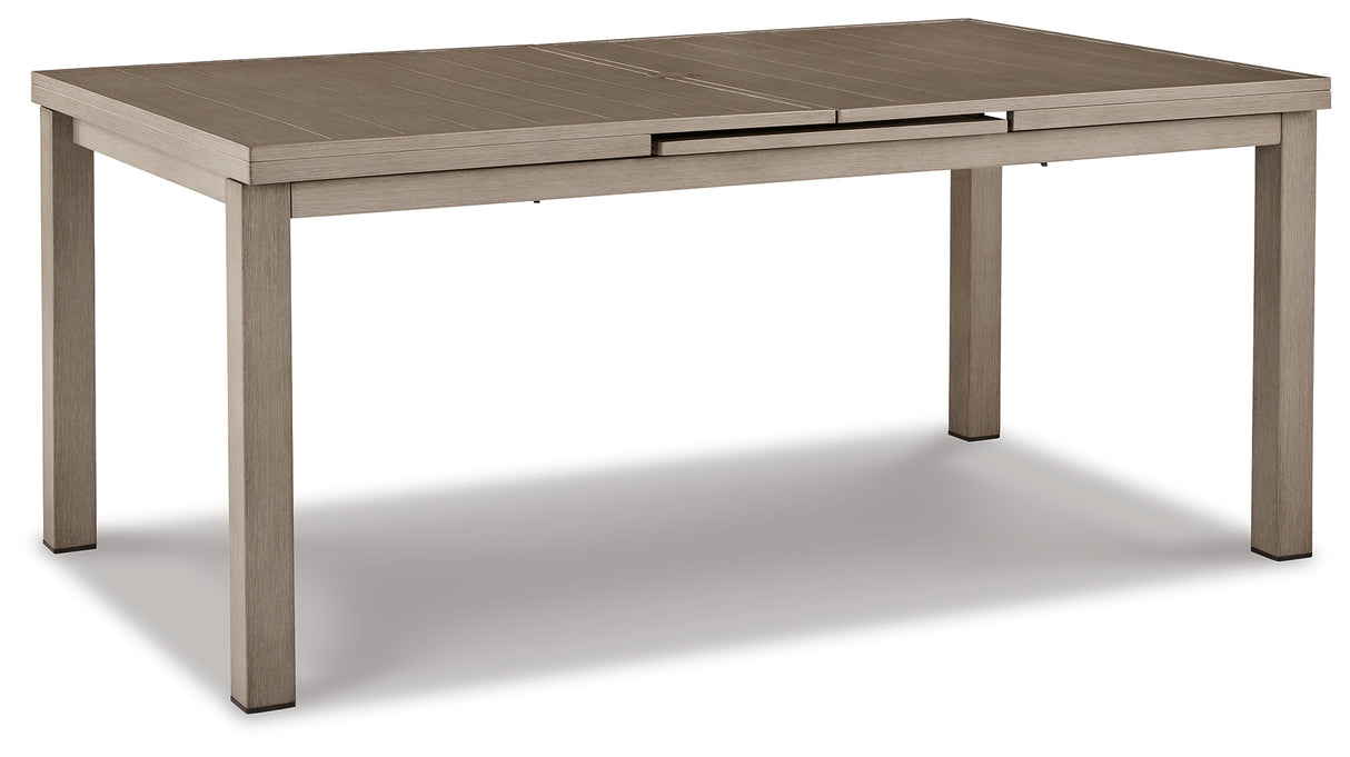 Beach Front Outdoor Dining Table and 6 Chairs in Beige from Ashley - Luna Furniture