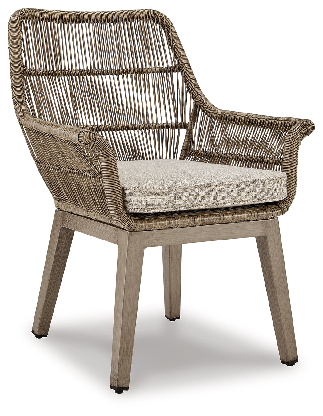 Beach Front Outdoor Dining Table and 6 Chairs in Beige from Ashley - Luna Furniture