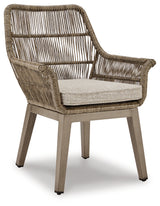 Beach Front Outdoor Dining Table and 6 Chairs in Beige from Ashley - Luna Furniture