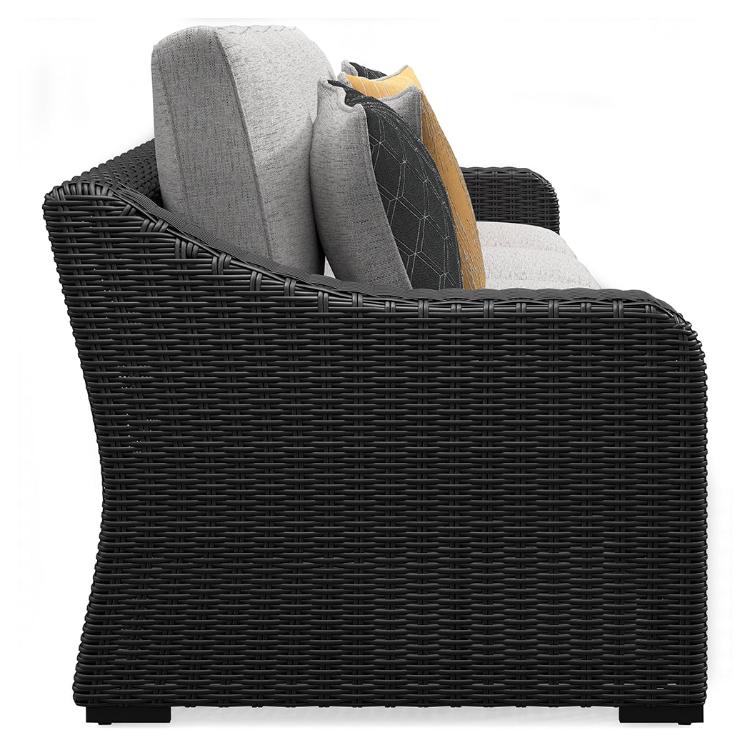 Beachcroft Black/Light Gray 5-Piece Outdoor Sectional from Ashley - Luna Furniture