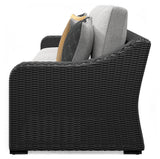 Beachcroft Black/Light Gray 5-Piece Outdoor Sectional from Ashley - Luna Furniture